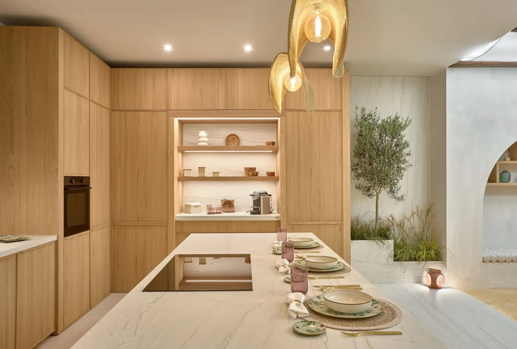 detalle encimera y armario cocina - showroom cavu cocinas inkostore oficial en murcia