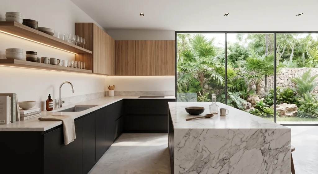 proyecto CAVU - detalle cocinas e isla