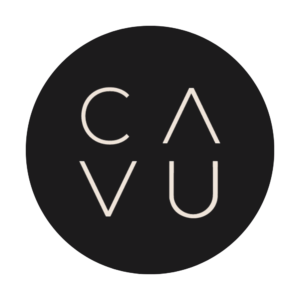logo vertical CAVU en circulo